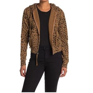 NILI LOTAN
Callie Printed Zip-up Hoodie In Whiskey Leopard Print
